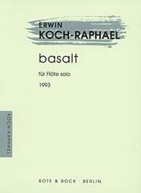Koch-raphael Basalt (1993) Flute Sheet Music Songbook