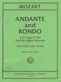 Mozart Andante & Rondo G K250 Stallman Flute & Pf Sheet Music Songbook