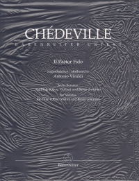 Chedeville Il Pastor Fido 6 Sonatas Op13 Flute Sheet Music Songbook