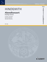 Hindemith Evening Concert Flute & Piano Sheet Music Songbook