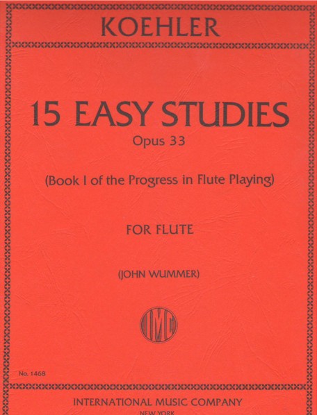 Kohler Progress In Flute Playing Op33 Vol 1 Wummer Sheet Music Songbook