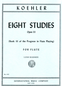 Kohler Progress In Flute Playing Op33 Vol 3 Wummer Sheet Music Songbook
