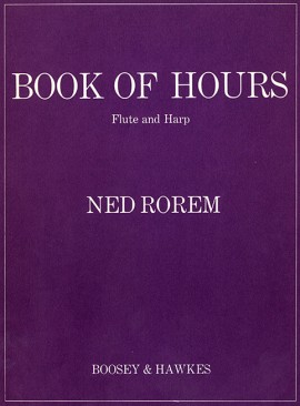 Rorem Book Of Hours Flute & Harp Sheet Music Songbook