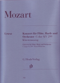 Mozart Concerto Flute Harp & Orchestra C K299 Sheet Music Songbook