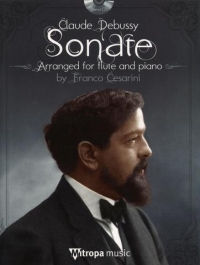 Debussy Sonate Cesarini Flute & Piano + Cd Sheet Music Songbook