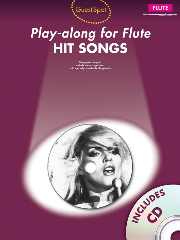 Guest Spot Hit Songs Flute Book & Cd Sheet Music Songbook