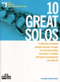 10 Great Solos Flute Cowles Book & Cd Sheet Music Songbook