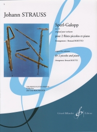 Strauss J Sperl-galopp Op42 2 Piccolos & Piano Sheet Music Songbook