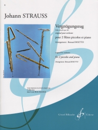 Strauss J Vergnugungszug Op281 2 Piccolos & Piano Sheet Music Songbook