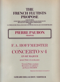 Hoffmeister Concerto No.4 D Flute Sheet Music Songbook