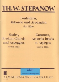 Stepanow Scales Broken Chords & Arpeggios Flute Sheet Music Songbook