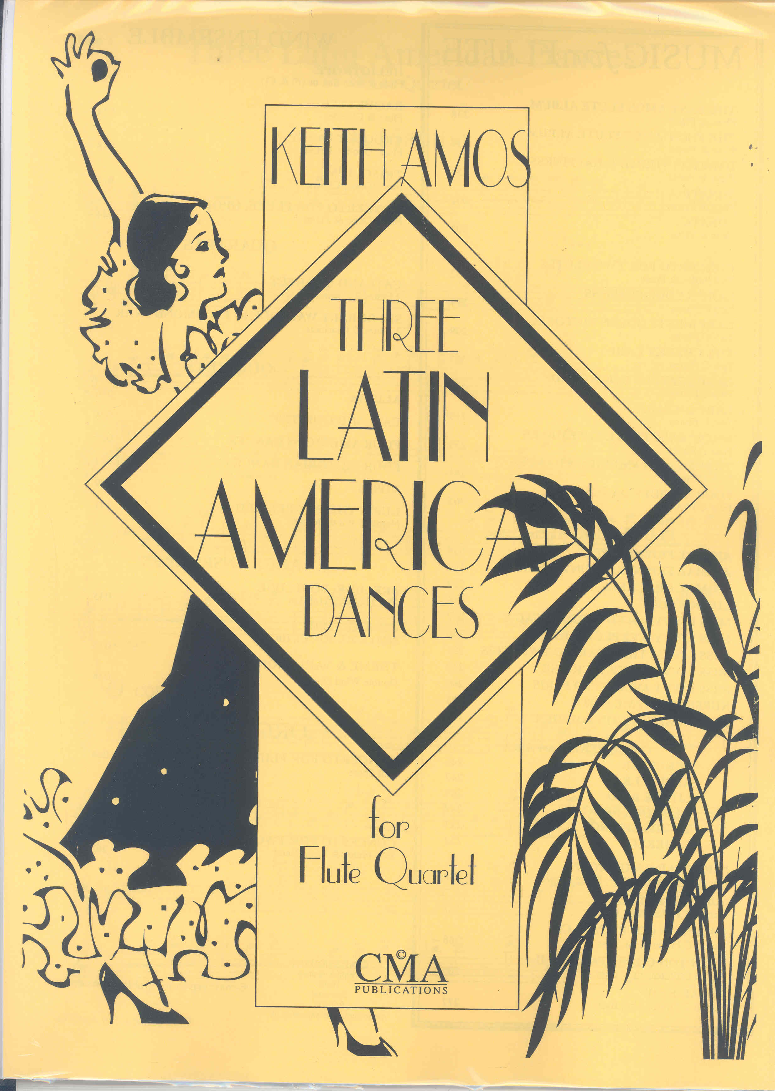 Amos Three Latin American Dances  4 Flutes Sheet Music Songbook