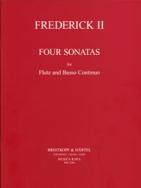 Frederick Ii Four Sonatas Flute & Basso Continuo Sheet Music Songbook