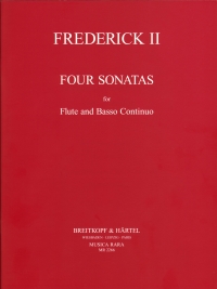 Frederick Ii Four Sonatas Flute & Basso Continuo Sheet Music Songbook