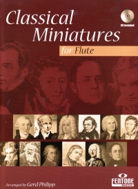 Classical Miniatures Flute Philipp Book & Cd Sheet Music Songbook
