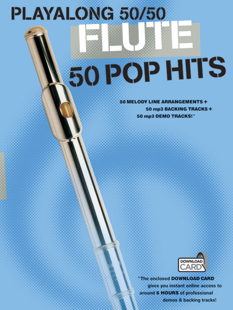 Playalong 50:50 Flute 50 Pop Hits Sheet Music Songbook