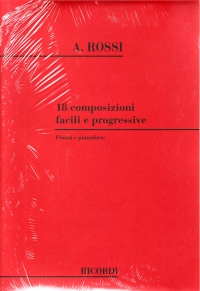 Rossi 18 Composizioni Facili Et Progressive Flute Sheet Music Songbook