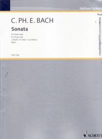 Bach Cpe Sonata In Amin Wq132 Flute & Piano Sheet Music Songbook