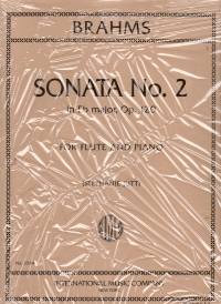 Brahms Sonata Eb Major Op120 No2 Flute & Piano Sheet Music Songbook