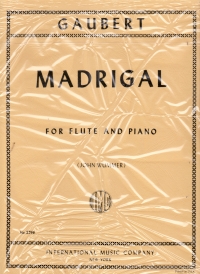Gaubert Madrigal Flute & Piano Sheet Music Songbook