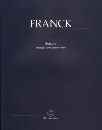 Franck Sonata A Piano & Flute Arrangement Sheet Music Songbook