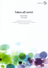 Degg Takes All Sorts Flute & Piano + Cd Sheet Music Songbook