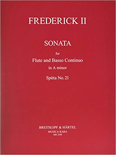 Frederick The Great Sonata In A Minor No 21 Flute Sheet Music Songbook