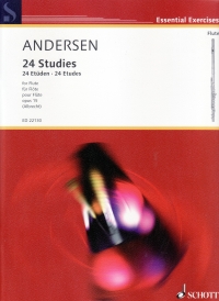Andersen 24 Studies Op15 Albrecht Flute Sheet Music Songbook