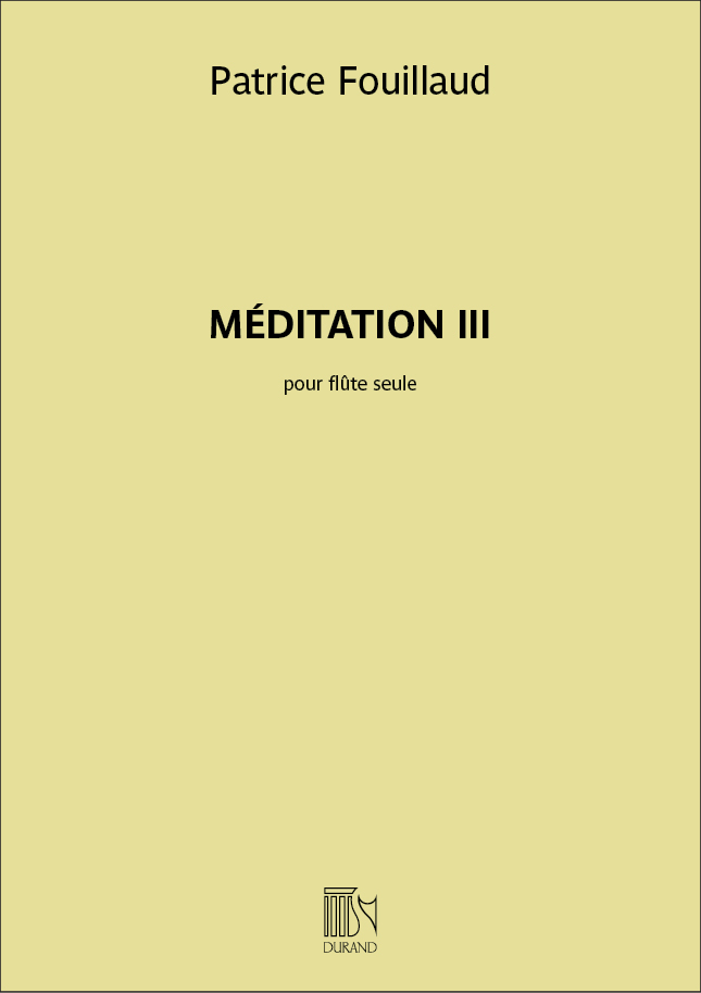 Fouillaud Mditation Iii Sheet Music Songbook