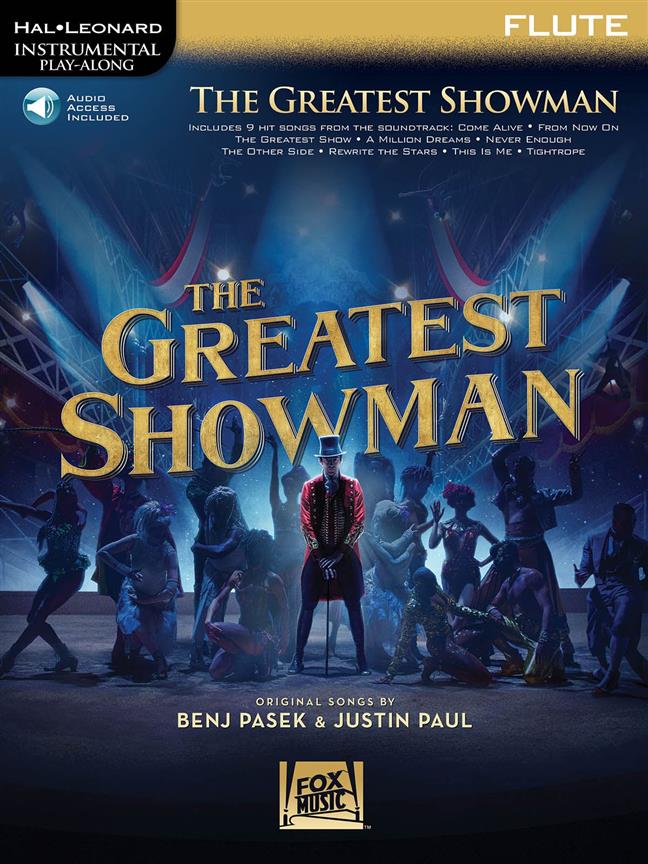 Greatest Showman Instrumental Playalong Flute + On Sheet Music Songbook