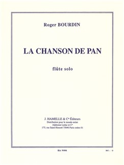 Bourdin La Chanson De Pan Flute Solo Sheet Music Songbook