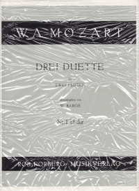 Mozart Duet No. 1 In D Major Barge 2 Flutes Sheet Music Songbook