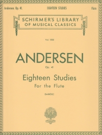 Andersen Eighteen Studes For The Flute Op41 Sheet Music Songbook
