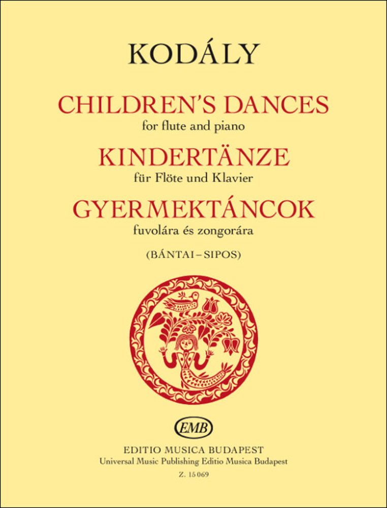 Kodaly Childrens Dances Flute & Piano Sheet Music Songbook