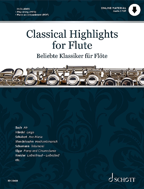 Classical Highlights For Flute Book + Online Sheet Music Songbook