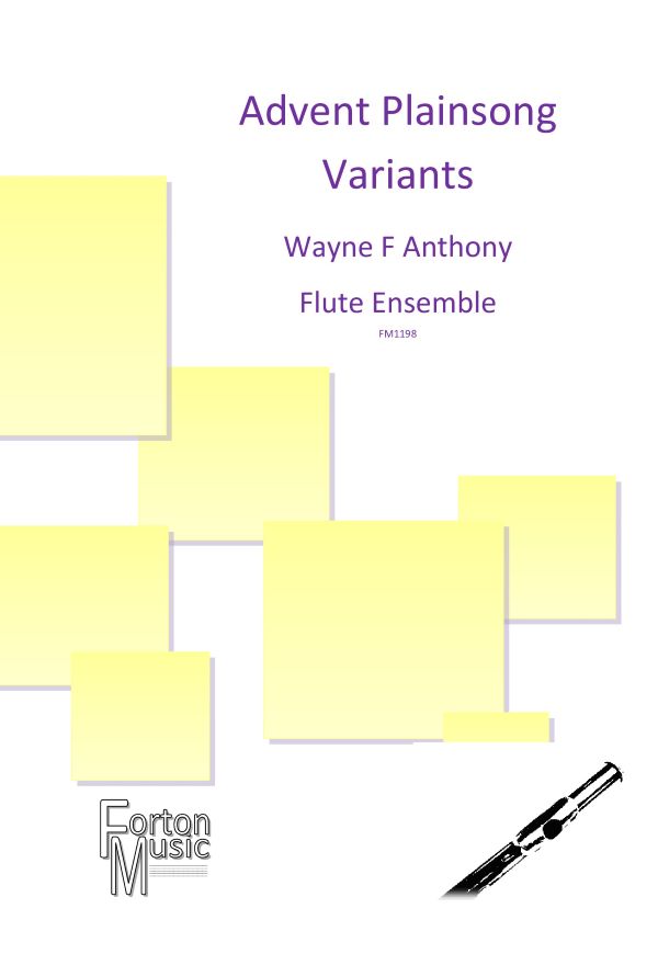 Anthony Advent Plainsong Variants Flute Ensemble Sheet Music Songbook