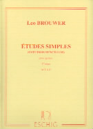 Brouwer Etudes Simples 1st Series Guitar Sheet Music Songbook