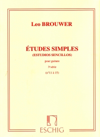Brouwer Etudes Simples 3rd Series Guitar Sheet Music Songbook