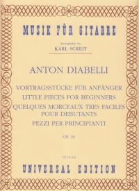 Diabelli Little Pieces For Beginners Op39 Guitar Sheet Music Songbook