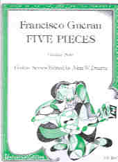 Guerau Five Pieces Duarte Guitar Sheet Music Songbook