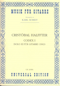 Halffter Codex 1 Guitar Sheet Music Songbook