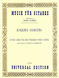 Haydn German Dances (5) & Coda Guitar Sheet Music Songbook