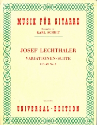 Lechthaler Variationen Suite Op49/2 Guitar Sheet Music Songbook