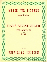 Neusiedler Praambulum And Tanz Guitar Sheet Music Songbook