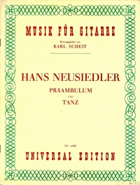 Neusiedler Praambulum And Tanz Guitar Sheet Music Songbook