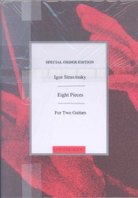 Stravinsky Eight Pieces Guitar Duet Sheet Music Songbook
