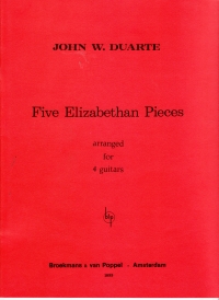 Duarte Five Elizabethan Pieces Guitar Quartet Sheet Music Songbook