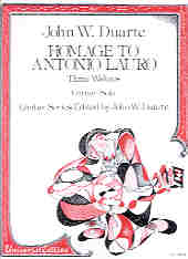 Duarte Homage To Antonio Lauro (3 Waltzes) Guitar Sheet Music Songbook