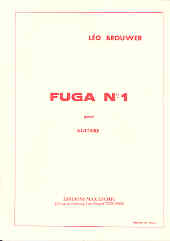 Brouwer Fuga No 1 Guitar Sheet Music Songbook