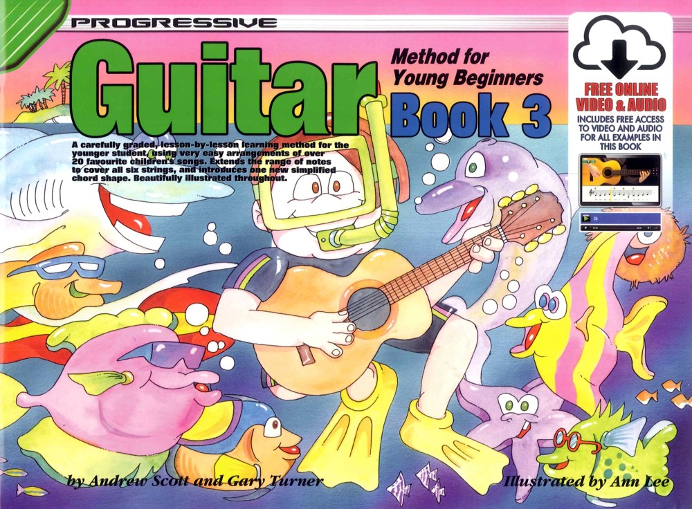 Progressive Guitar Method Young Beg 3 + Online Sheet Music Songbook